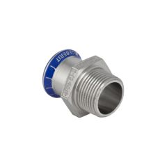 Geberit Mapress Stainless Steel adapter with male thread, LABS-free, 22, 1/2" / 81715 / 4024723817154