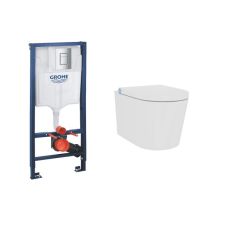 Duravit Starck 3 Rimless HygieneGlaze Wall-hung WC + Grohe Concealed Cistern Set 45273920A1-SET