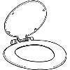 Celmac Closet Toilet Seat 170A STA11BL