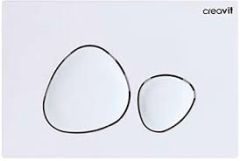 Creavit Flush plate Chrome / Push Plate Creavit Spa Toilet Stock Plate 2-Quantity Rinsing White GP7001.00