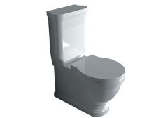 Galassia Ethos White polyester/wooden seat-cover, chromed hinges 8495