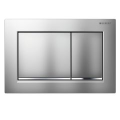 Geberit cover plate Omega 30 115080KJ1 white - chrome-plated - white, for 2 flushes