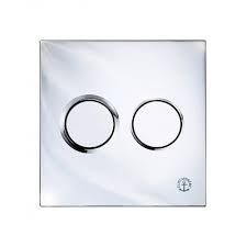 Gustavberg Front operated 3/6l dual flush/push-button Bright chrome plastic pneumatic GB1921102061