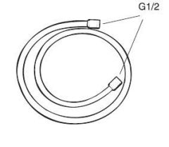 Gustavsberg Chrome, covered with plastic, lenght 1,75m GB41636263 00