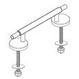 HARO S1802W special hinge, stainless steel 1 set