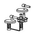HARO T6202H TakeOff hinge BVO expansion fixing, stainless steel 1 set