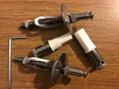 Quick release hinges, stainless steel 18/10, ORIGINAL cod. CT1800 for the ORIGINAL seat in thermosetting series GLAZE cod. Ceramic Blue GLZ1800.