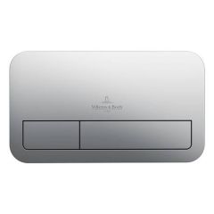 Villeroy and Boch ViConnect Brushed Chrome Dual Flush Plate - 92249069