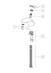 Noken / Porcelanosa VITAE FIXING KIT BASIN-BIDET  100189954 / N299998797 (FIG 5)