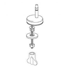 Pressalit 718 Universal Toggle Toilet Seat Hinge kit With Lift Off - D59999

