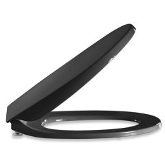 Pressalit closet seat Calmo, black, with lid, for universal Toilets 556001-D72999