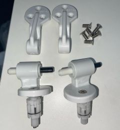 The Serel Soft Close/Slow Closing Toilet Seat Hinges 208F317S are designed for compatibility with the Serel Verda and Serel Orkide toilet models. These hinges provide a gentle and quiet closing action, enhancing the overall bathroom experience by preventi