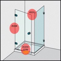 Shower Enclosure sealing strips set for 8mm glass