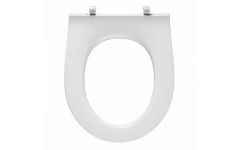 Standard toilet seat without cover with incl. hinge in stainless steel