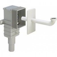 Viega siphon 5633.2 flush , 11/4 " x50 / 40mm , white cover plate