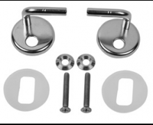 VitrA replacement hinge set for the form 500 toilet seat with soft 420737 (will only fit old version), Vitra Toilet seat hinge set for Vitra Form 500 53
