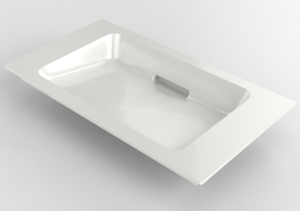 ONE vanity basin: B=75cm, KeraTect / white , gloss chrome  500.391.01.1