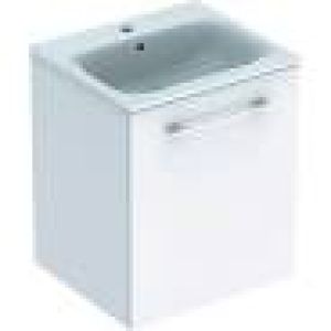 Selnova Square 60 cm Slim Basin & One Door Vanity Unit, White 501.252.00.1