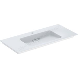 Geberit ONE washbasin, horizontal outlet: B=50cm, T=41cm, Tap hole=without, Overflow=without, white / KeraTect, glossy white   505.018.00.1