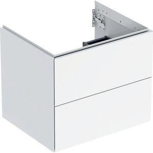 Geberit ONE cabinet for washbasin, with two drawers: Washbasin width=60cm, H=50.4cm, T=47cm, white / high-gloss coated  505.261.00.1