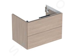 Geberit ONE cabinet for washbasin, with two drawers: Washbasin width=75cm, H=50.4cm, T=47cm, oak / wood-textured melamine  505.262.00.5