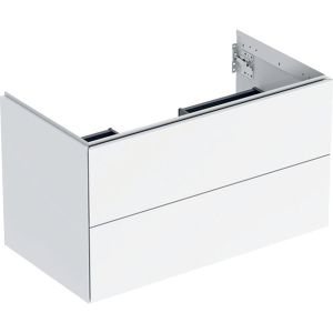 Geberit ONE cabinet for washbasin, with two drawers: Washbasin width=90cm, H=50.4cm, T=47cm, hickory / wood-textured melamine  505.263.00.6