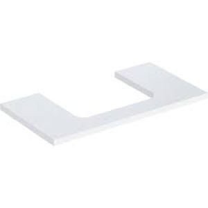Geberit ONE washtop, central cut-out, for lay-on washbasin: B=75cm, H=3cm, T=47cm, sand grey / high-gloss coated  505.282.00.4