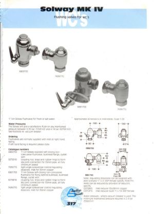 Armitage Shanks Mark 4 Solway Flush Valve Bobbings Set S961187  S07SR16