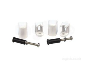 Celmac FTF11WH Top Fix Toilet Seat Hinge Pack, White
