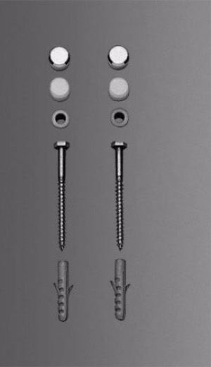 Duravit fastening white caps and chrome