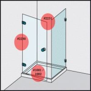 Enclosure sealing strips set for 8mm glass, Sealing strips set suitable for complete replacement for your shower.