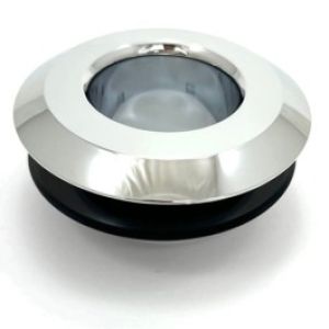 Geberit flange with slip ring for bathtub drain with pressure switch Push Control bright chrome-plated 241.713.21.1
