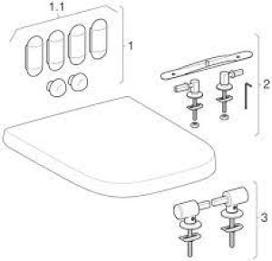 Geberit Selnova Square WC seat 502.725.00.1 Bathroomsuites