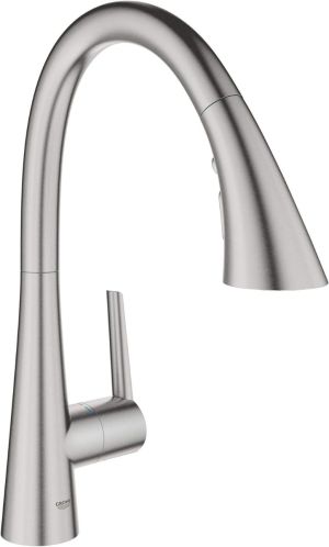 GROHE 32298DC3 Zedra Pull-Down Kitchen Faucet with sprayer Supersteel (Stainless Steel)
32298DC3

