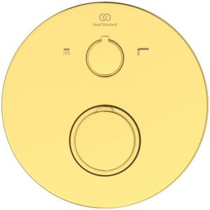Ideal Standard Ceratherm T100 Flush Mount Kit A5814A2 for Concealed Bath Thermostat Kit 2, Brushed Gold