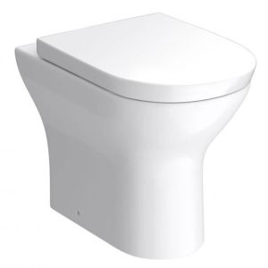 Kartell K-Vit Project Round Back to Wall Toilet & Soft Close Seat - White POT870