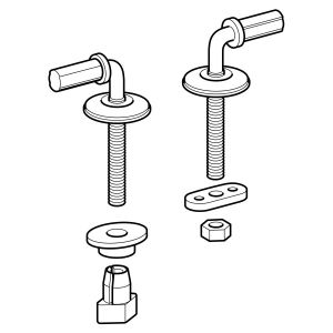 Keramag  Geberit set of hinges for toilet seat attachment stainless steel 598051000