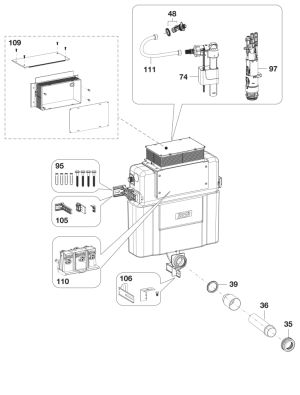 Roca  Built-in box  AV0041300R KIT PROTECTION BASIC TANK L & LH 