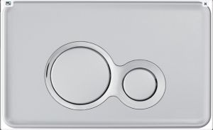 OTTO Control Plate, White frame/button- Chrome ring