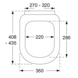 PRESSALIT toilet seat with cover, model Pressalit  708 made of colour ingrained duroplast with D38 uniflex hinge of stainless steel.