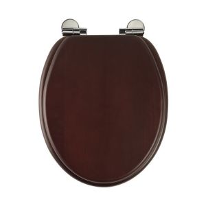 Roper Rhodes Traditional Toilet Seat and Cover with Fittings in  Mahogany 8081MSC