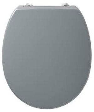 Contour 21 standard toilet seat and cover - bottom fixing hinges - Grey S4058LJ