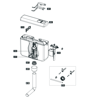  Schwab Exposed flushing cistern AP 412