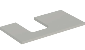 Geberit ONE washtop, left cut-out, for lay-on washbasin, bowl shape: B=90cm, H=3cm, T=47cm, greige / matt coated  505.293.00.7