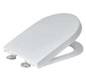 Detroit Detts D-SHAPED White Plastic Toilet Seat