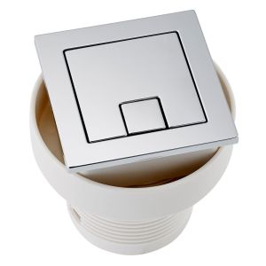 Skara 23103 Square Toilet Cistern Push Button Dual Air Pneumatic Flush Chrome Bathroom 5060117296685