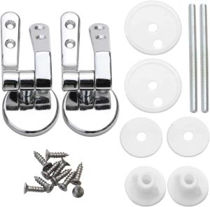 TRIXES Toilet Seat Hinge 2Pcs for Wood & MDF Toilet Seats X001E6HKS7