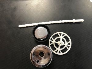 Universal Single Flush Push Button Chrome MTS 201000