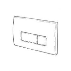 Wirquin Caspia White dual flush push plate -SYG612BS